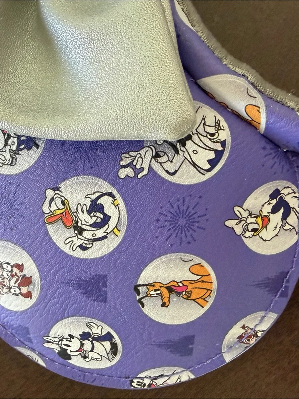 Disney Loungefly Purple 100 Year Headband with Platinum Bow